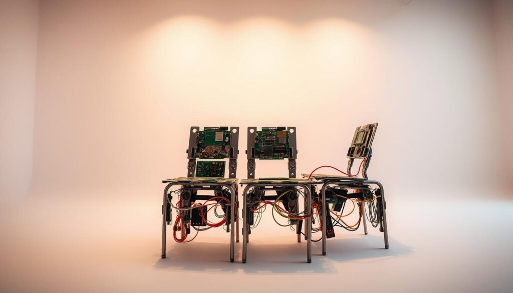 N+ew Seats e-waste art N+ew Seats e-waste art