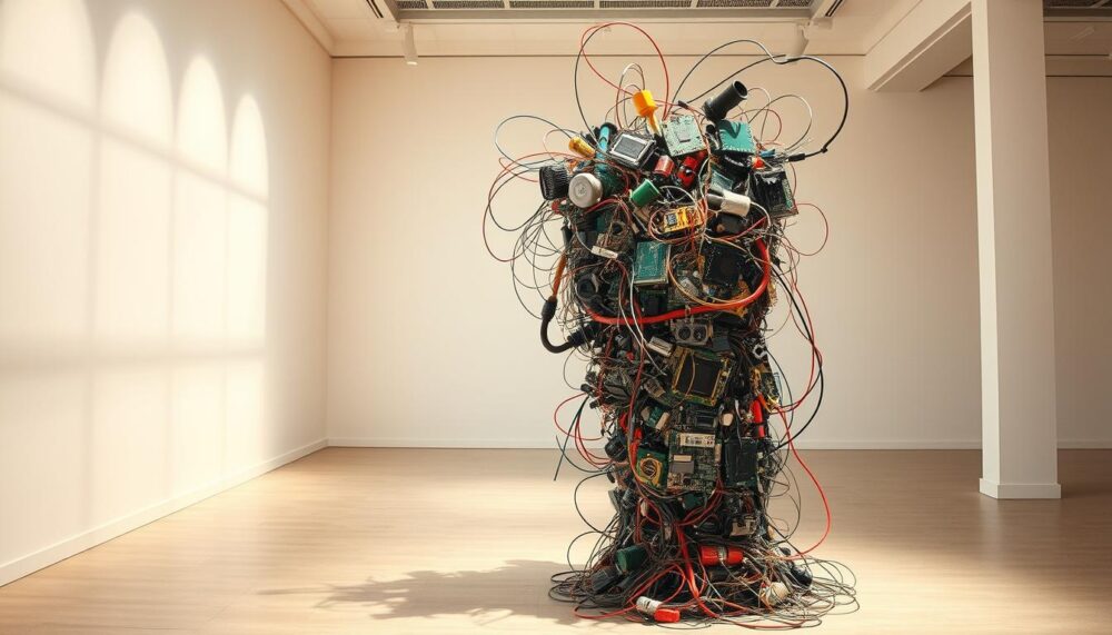 turning recycled electronics to art